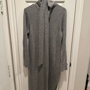 All Saints Gray Long Sleeve Dress